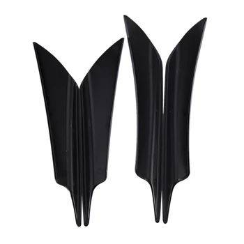 

4Pcs Black Front Bumper Lip Splitter Fin Air Trim Auto Body Side Wing Spoiler for Car Front Bumper Canards Splitters Universal