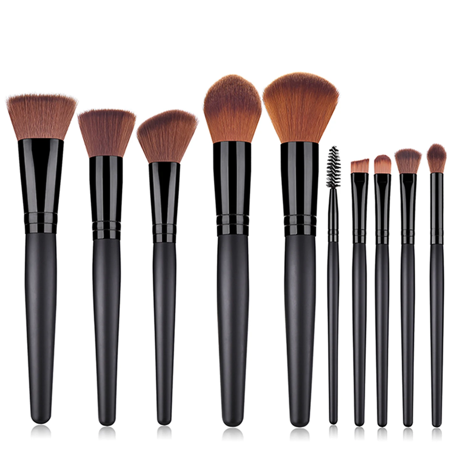 Черные кисти для макияжа 1 шт. кисть растушевки теней подводка глаз бровей женщин