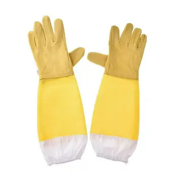 

1set Beekeeping Gloves Goatskin Bee Keeping With Vented Beekeeper Long Sleeves Equipment Beekeeping Tools