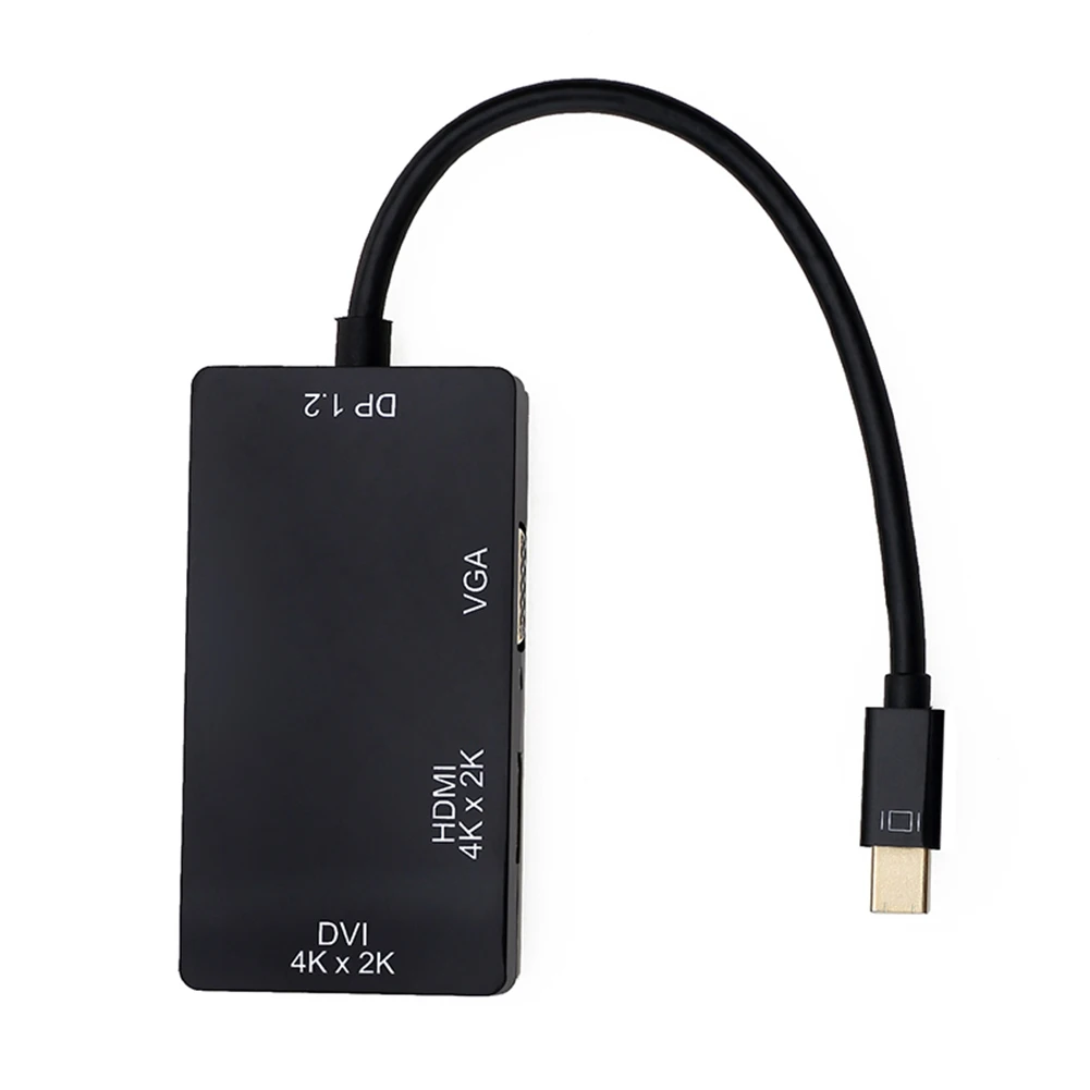 Высокое качество DP 1,2 V постоянного тока до DVI VGA HDMI 4K адаптер 3-в-1 Многофункциональный переходник для компьютера ПК проектор