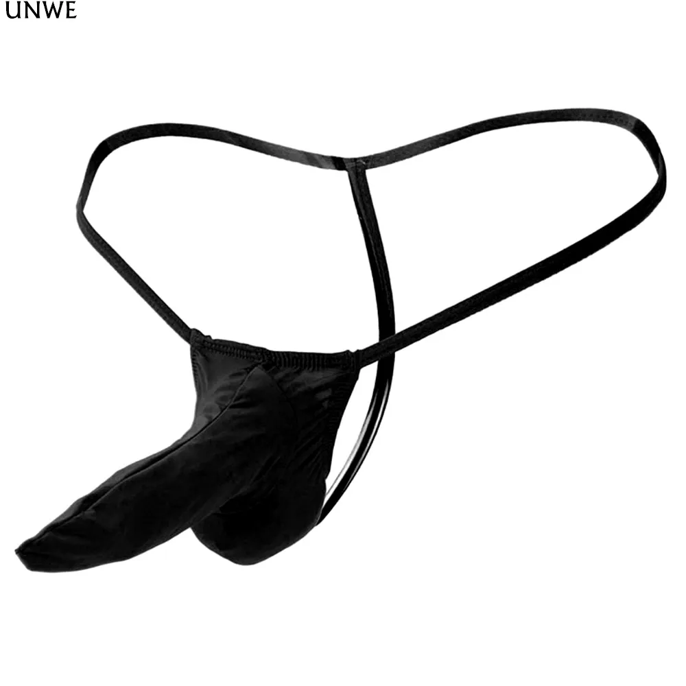 UNWE слон нос Мужские Трусы стринги большой мешочек ледяной шелк сексуальный пенис