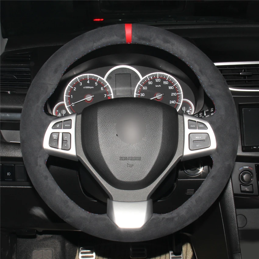 MEWANT-Black-Suede-Car-Steering-Wheel-Cover-for-Suzuki-Swift-Sport-2012-2013-2014-2015-2017-1
