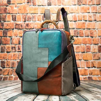 

2020 NK Styish Head Layer Cowhide Women's Handbag, Retro Outdoor Multicolor Luxury Bag, Genuine Leather Female Casual Zipper Bag