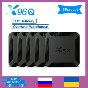 

5pcs X96Q Android 10 TV Box Allwinner H313 Quad Core 2GB 16GB 2.4GHz WiFi 4K Media Player Google Netflix Smart Set top Box X96 q