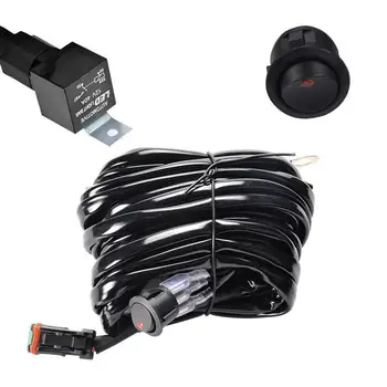 

Wiring Harness 40A 12V/24V Relay Fuse Remote Control Switch 200W Bar Light 400W Work LED Waterproof 300W 100W For 500W R1A1