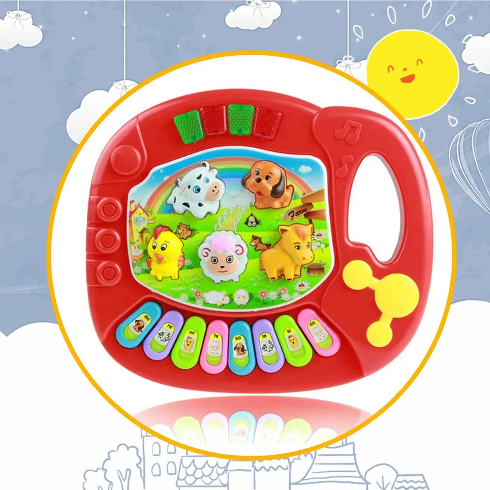 Популярный музыкальный инструмент Детские игрушки для малышей животное пианино, воспроизводящее звуки животных с фермы развивающая