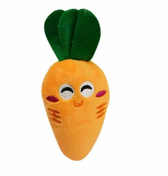 

Lovely pets Dog Puppy Chew Toy Squeaky Plush Sound Cute Vegetable Carrot Design Toys Drop shipping 30