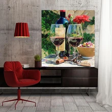 DIY картинки для раскраски по номерам с красным вином упражнения Картина Рисунок Рельеф Живопись по номерам в рамке дома