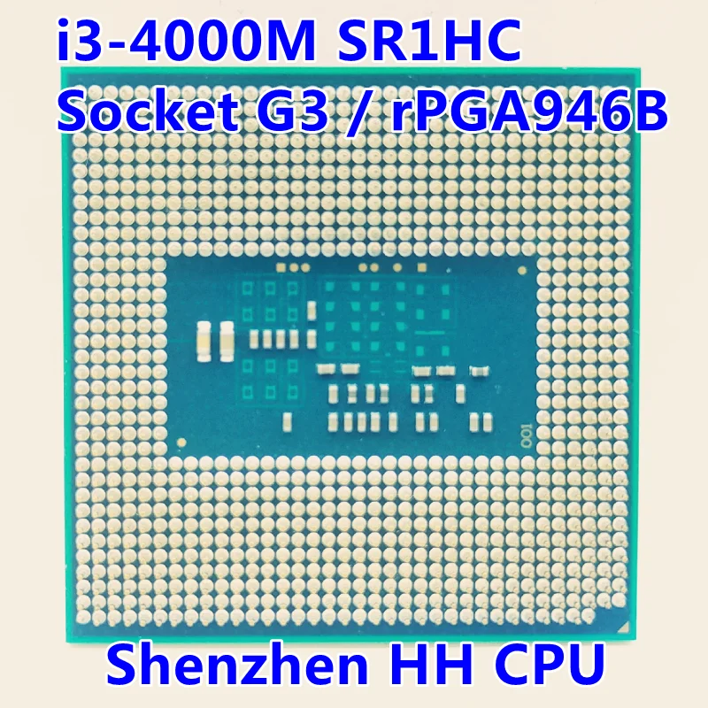 I3-4000M i3 4000M SR1HC 2 4 ГГц двухъядерный четырехпоточный процессор 3M 37 Вт Разъем G3 / rPGA946B |