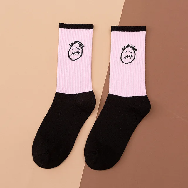 Street fashion creative Travis Scott socks interesting design pattern hip hop men socks happy novelty crew men socks 4