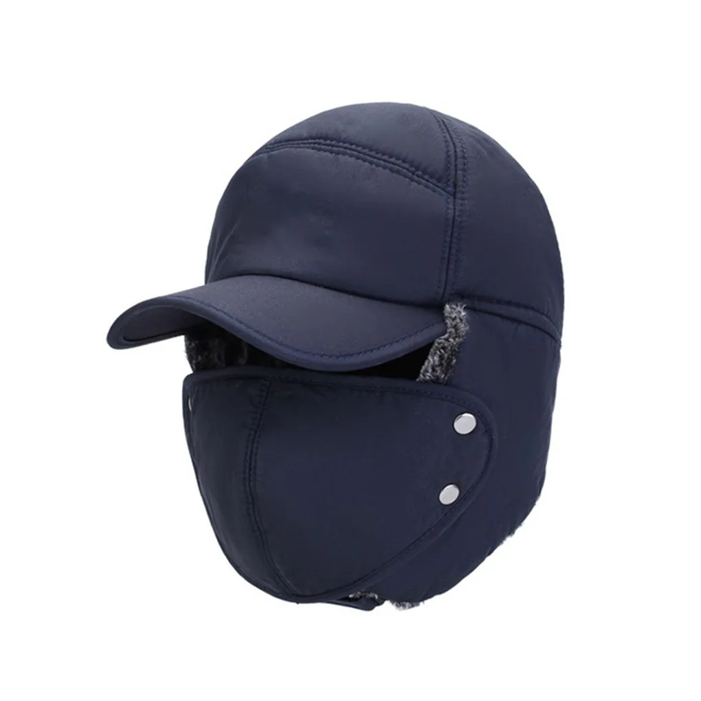 Теплая шапка, 1 шт., мужской, Женский летчик-бомбардировщик, искусственный мех, ушной клапан, шапка, зимняя, лыжная, Армейская, хлопок, одноцветная, Lei Feng, шапка