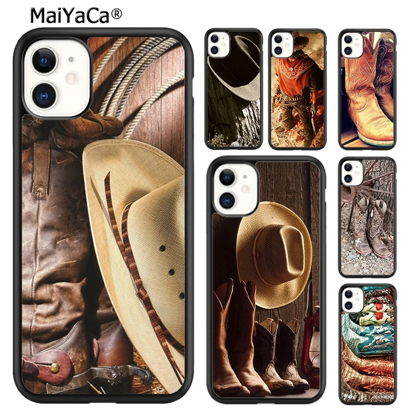 MaiYaCa Cowboy Cowgirl Boots Spur Hat Phone Case For iPhone 5s SE 6 6s 7 8 plus X XR XS 11 12 pro max Samsung Galaxy S8 S9 S10 | Мобильные