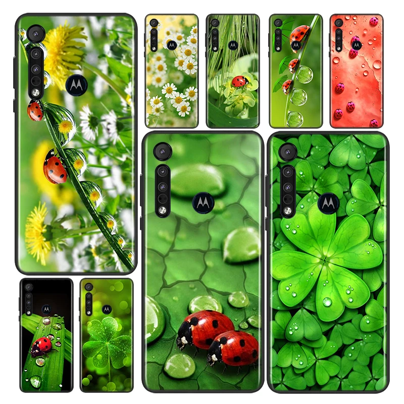 Чехол для телефона Creen Leaf Ladybug Daisy Motorola G9 G8 G Stylus Power One Fusion Hyper Edge E7 E6 5G Plus Play Lite |