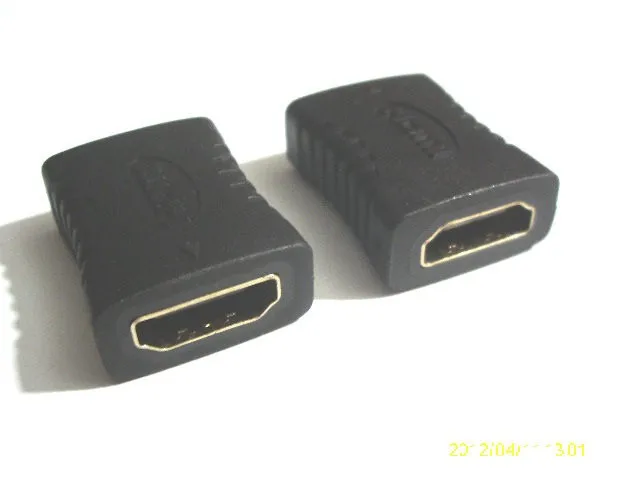 100 шт. позолоченный Премиум Золотой HDMI Женский к женскому в-линии соединитель