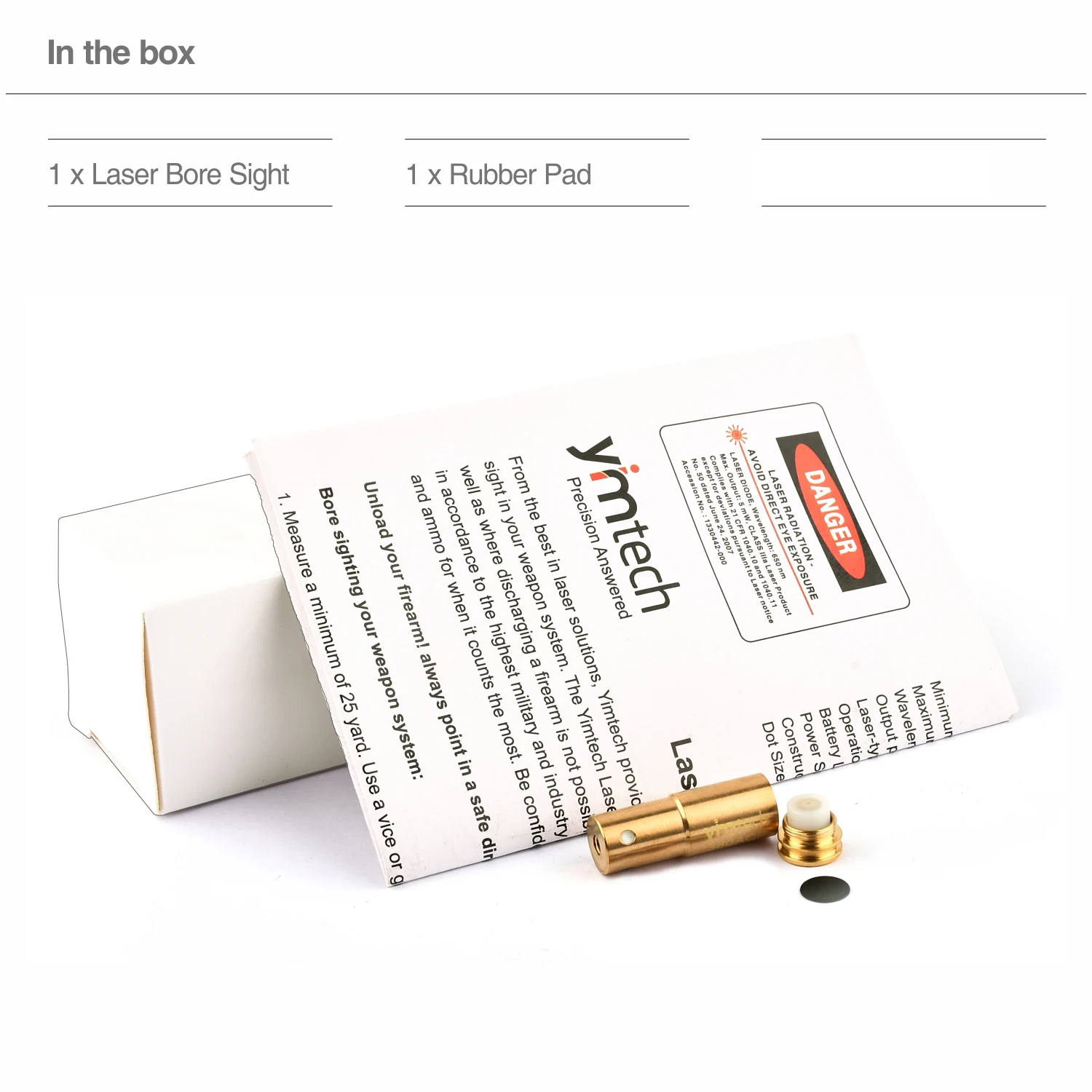 380ACP Boresighter Universal Laser Bore Sight, Red Dot Laser Cartridge Gun, Pistols Bullet