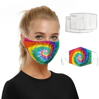 

Print Mouth Mask Washable Cotton PM2.5 Filter Mask Anti Dust Face Mask Reusable Mouth-muffle Bacteria Proof Flu Adult Mask
