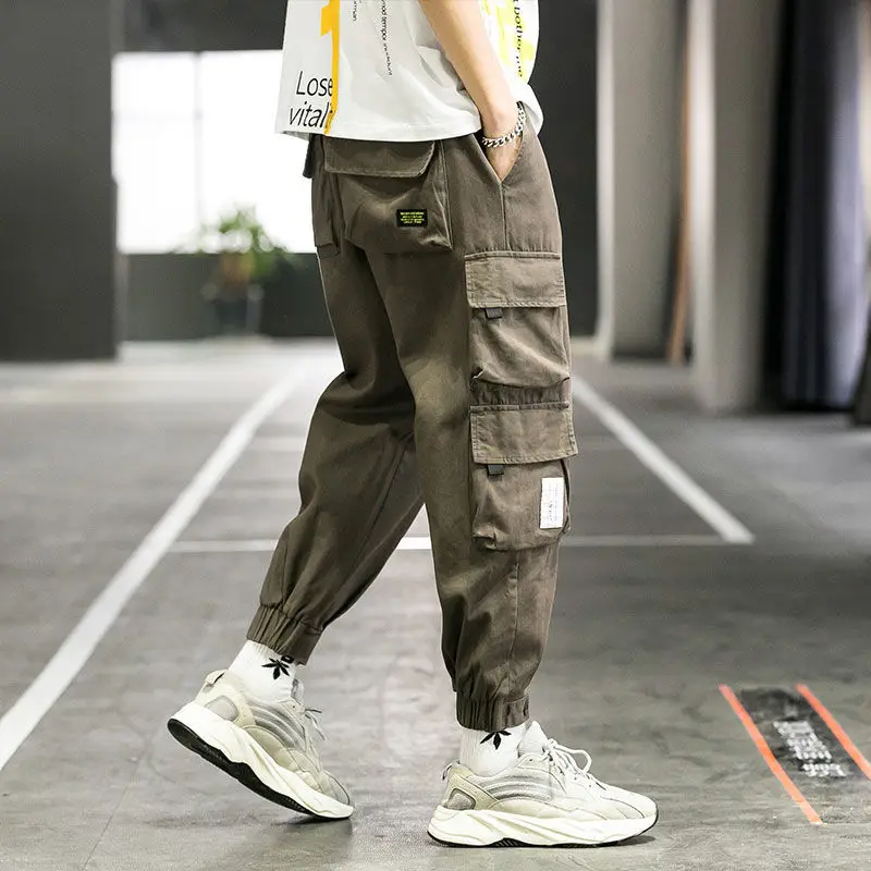 

Men's Overalls Trendy Loose Casual Pants Spring and Autumn New Multi-pocket Fashion Brand Men's Trousers Long Trousers