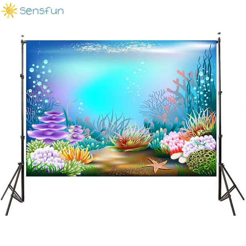 Sensfun Русалка Вечерние фон подводный мир девушка 1 й День рождения фотографии фоны