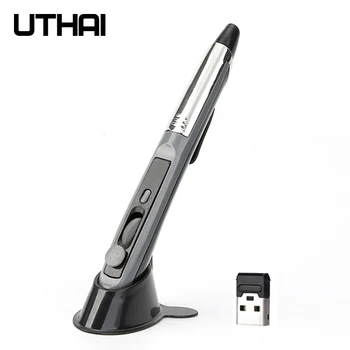 

UTHAI DB35 Wireless mouse pen 2.4G wireless USB adjustable 1600DPI 4 button mini mouse for tablet, laptop, desktop, smart TV box