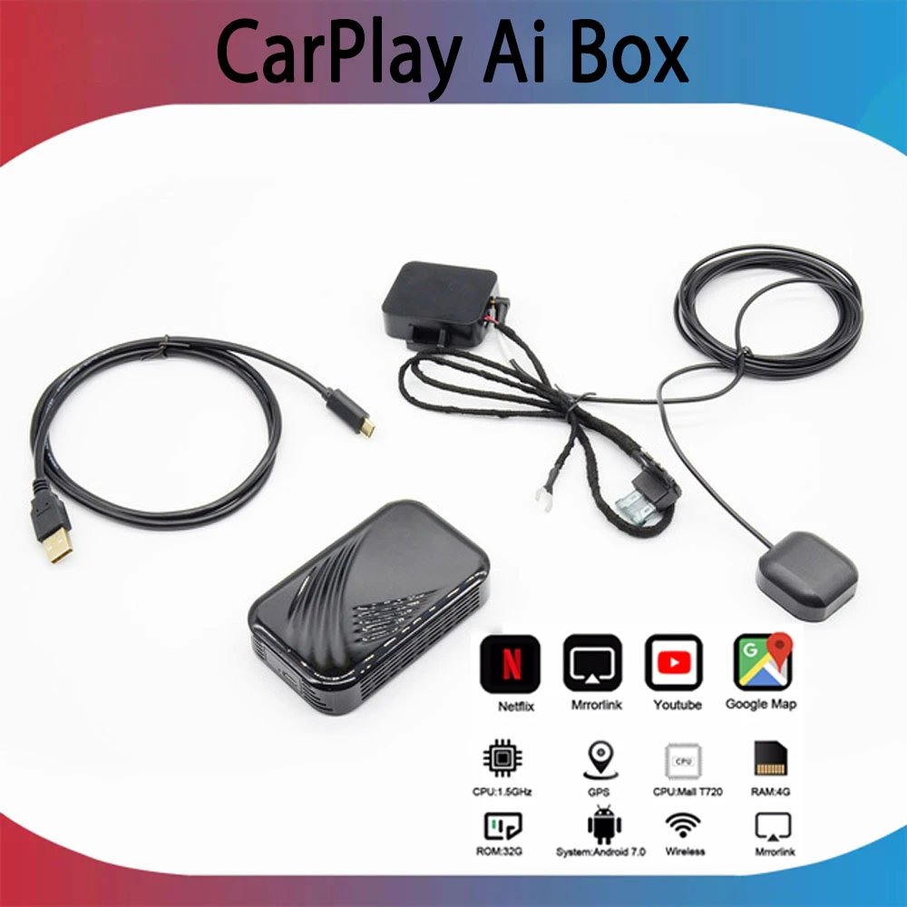 OTTOCAST Suitable for Apple Carplay AI box 4GB + 32GB universal car Android multimedia player box plug and play automatic TV box