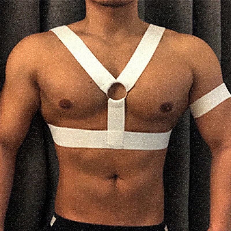 Cosplay Costume Mens Bondage Lingerie Sexy Fetish Wear Sexy Men's Body Chest Harness Bondage Halter Neck Men Lingerie