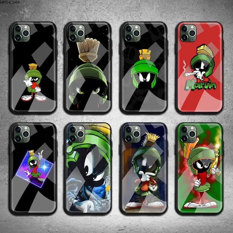 Marvin the Martian Phone Case Tempered Glass For iPhone 12 pro max mini 11 Pro XR XS MAX 8 X 7 6S 6 Plus SE 2020 case | Мобильные