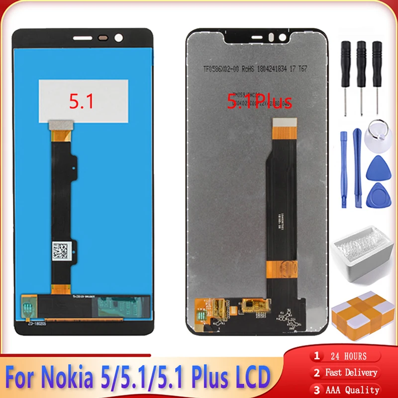 Оригинальный ЖК дисплей 5 2 дюйма для Nokia 1 Plus сенсорный экран с дигитайзером в