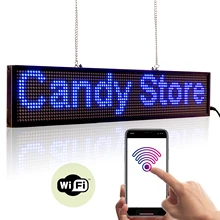 

P5 LED Display Screen 50CM WiFi/USB LED Open Sign Custom Programmable Scrolling Text Advertising Adjustable Bright Panel Light