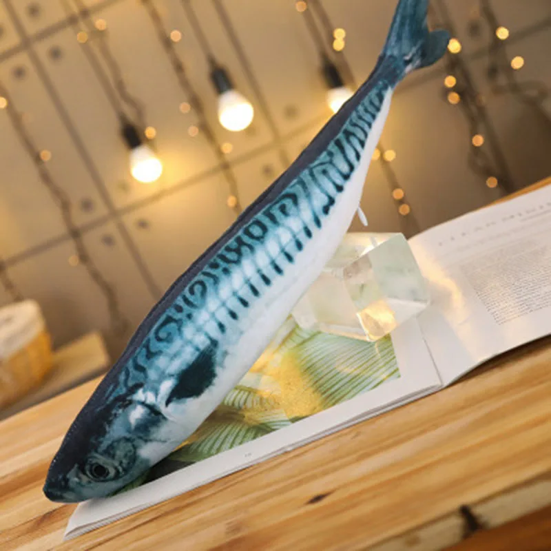 1PCS Cat Toy 3D Fish Shape Soft Plush Catnip Toys Interactive Gifts Simulation Fish Doll Pet Toys