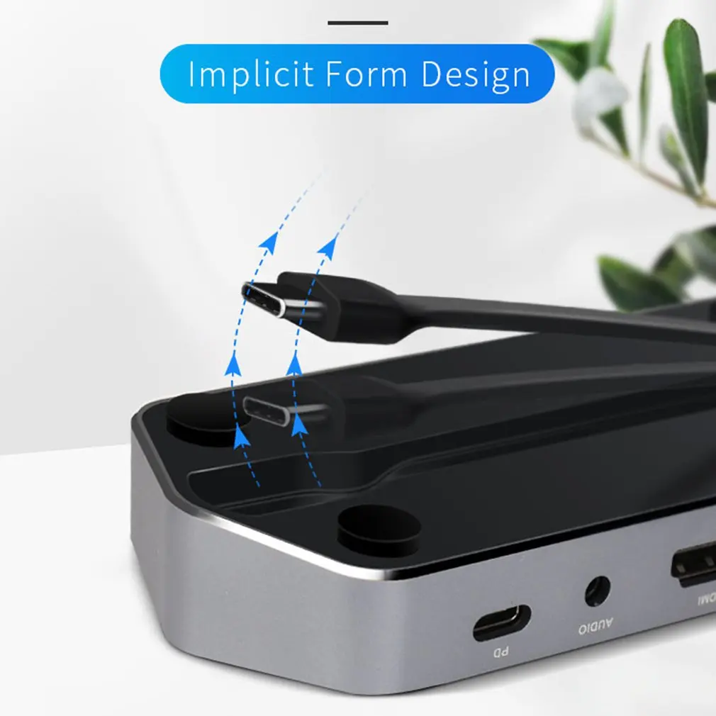 Док-станция type-C к Hdmi Usb 3,0 Tf Sd кард-ридер Pd Быстрая зарядка девять в одном для Macbook Gary