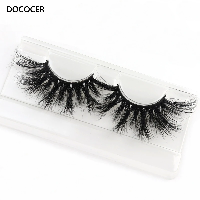 

DOCOCER Mink Lashes 25mm 3D Mink Eyelashes Extension Makeup Natural False Eyelashes Volumn Lash Extension Silk Eyelashes