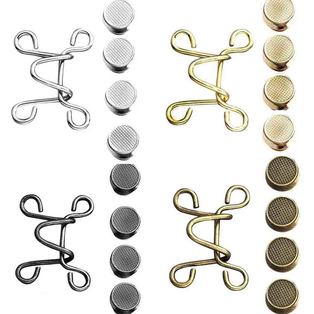 

1Set 27/33mm Removable Detachable Nail-free Waist Buckle Adjustable Snap Button Waist Buckle Extender Closing Sewing Tools
