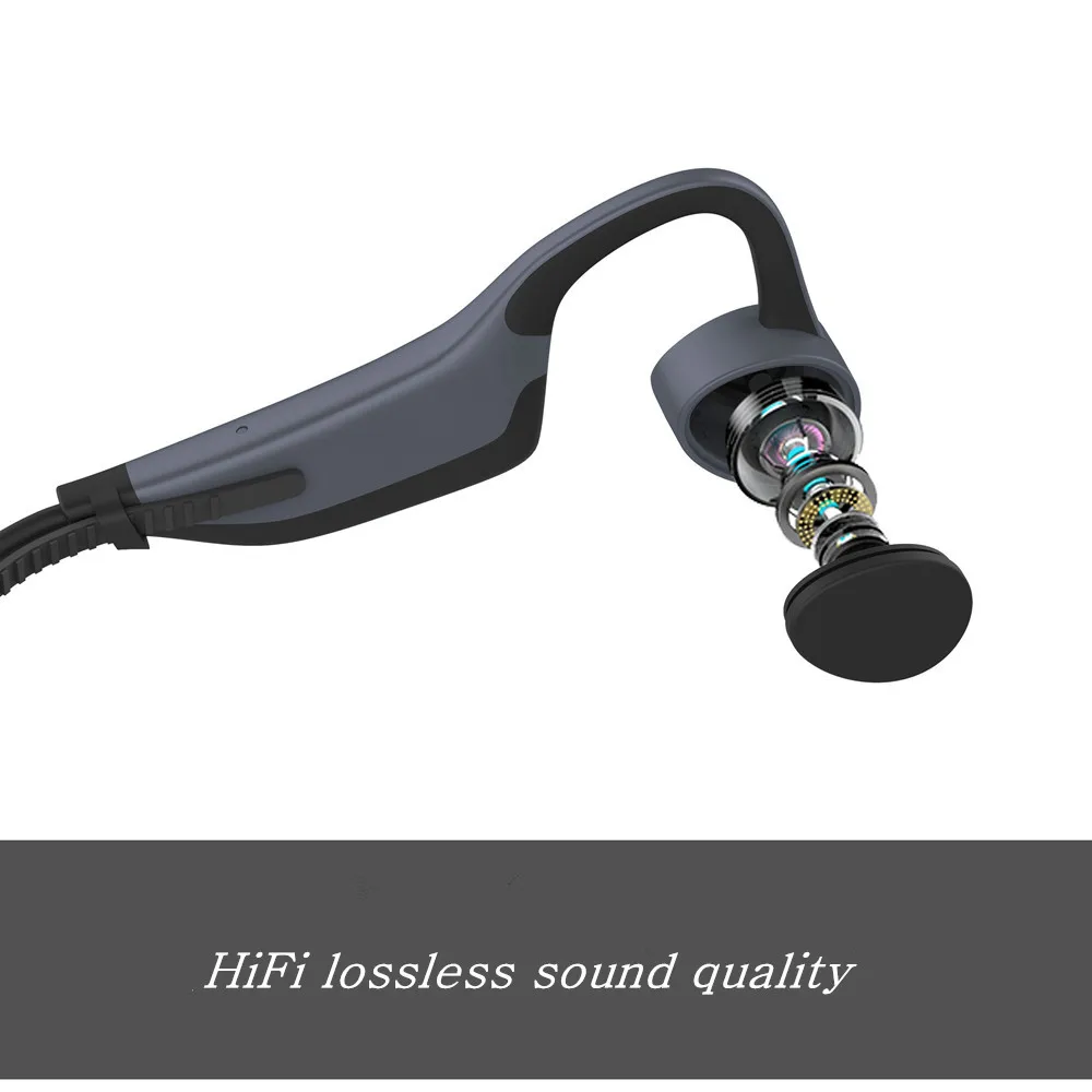 IP68 водонепроницаемый MP3 Bone Bluetooth 5,0 проводящая гарнитура 16G HIFI MP3 плеер наружные спортивные наушники USB MP3 Музыкальные плееры