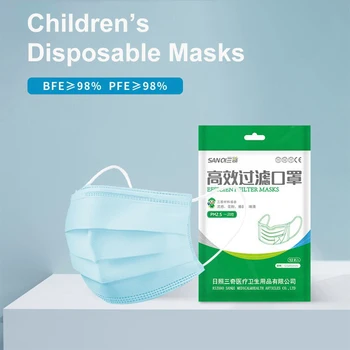 

Non-woven Three Layers Protection Dust-proof Breathable Children Masks Mouth Cover