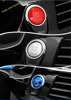 

Lapetus Engine Start Stop Ring Keyless Start System Button Cover Trim Interior Refit Kit Fit For BMW X1 X2 X3 X5 ABS