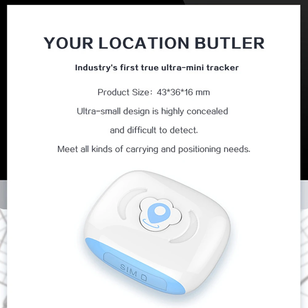 

Intelligence Waterproof IP67 Mini Pet GPS Tracking Tracker Collar for Dog Cat AGPS LBS SMS Positioning Pets Track Device