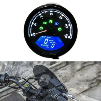 

Black Digital Motorcycle LCD Instrument Screen Speedometer Odometer Tachometer