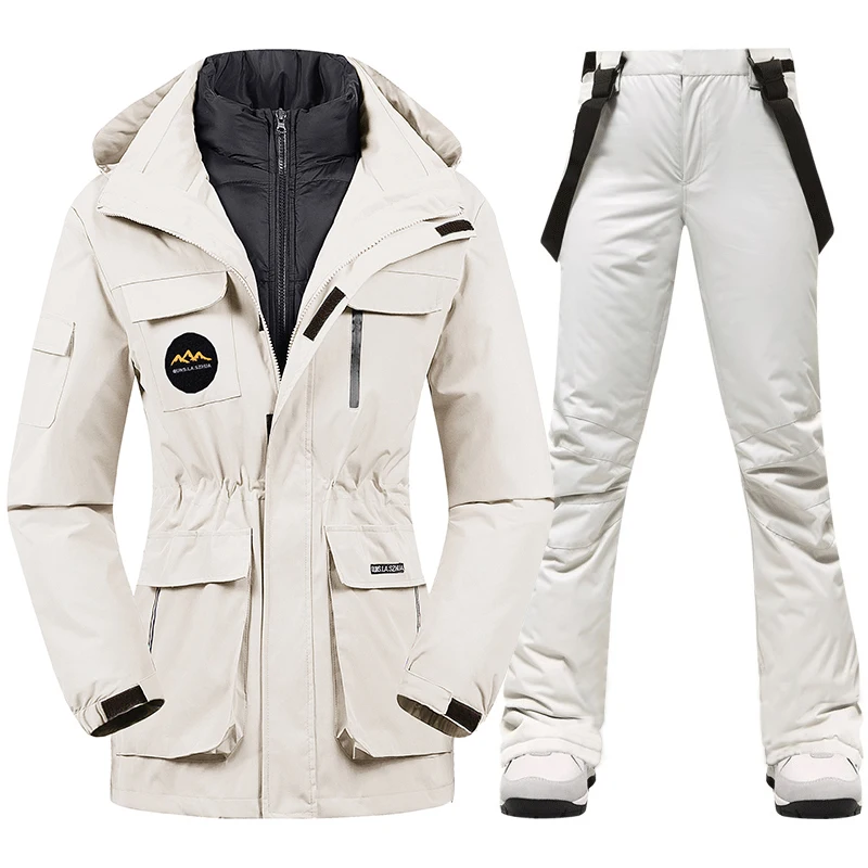 Ski Jacket Winter Jacket Super Warm Ski Suit Women Winter Snow Down Jacket And Pants Outdoor Waterproof Breathable