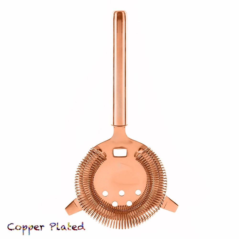 Premium Stainless Steel Hawthorn Cocktail Strainer - Professional Bar Tool