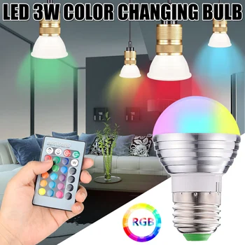 

Newly Colors LED Light Bulbs Dimmable Color Changing Light Bulbs with Remote Control Decorative Lights for Stage Party