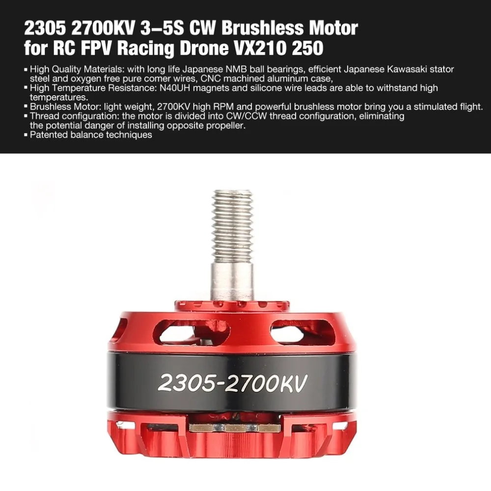 

2305 2700KV 3-5S CW Brushless Motor for RC FPV Racing Drone Helicopter Multicopter Propeller VX210 250 DIY Remote Control hi