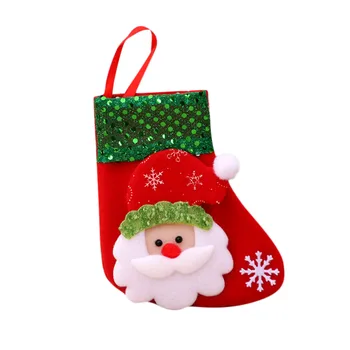 

Cute Christmas Bags Day Baby Stocking Gift Box Xmas Tree Decoration Candy Bags Women's Christmas Gift Bag Socks Hanging