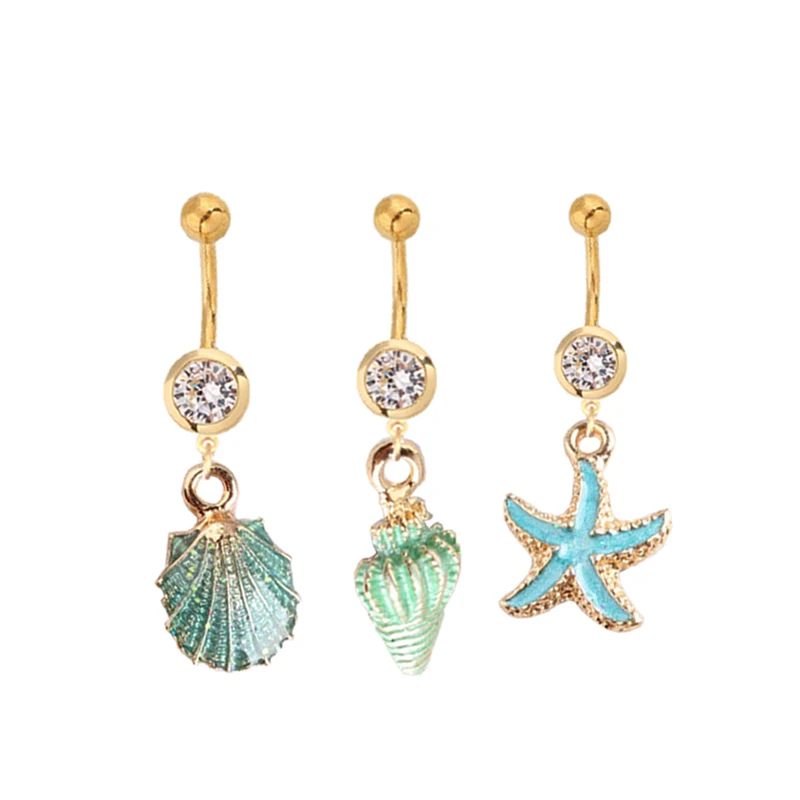 Starfish Gold Belly Button Ring