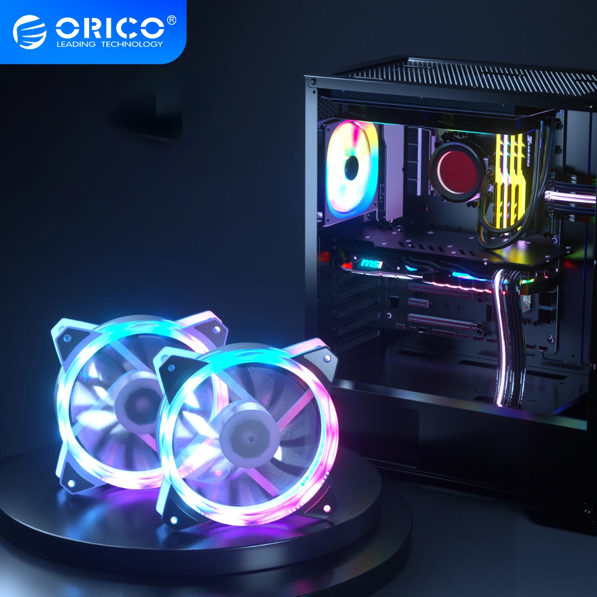 Orico Rgb Case Fans 120mm Diy Pc Computer Case Cooling Fan 6pin Adjustable Led Quiet For Gaming Pc Components Cooling & Tools - AliExpress