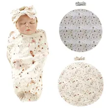 Модные детские нагрудники из хлопка для новорожденных; комплект из 2 предметов; повязка на голову; мягкое Пеленальное Одеяло; полотенце; халат; одежда для сна