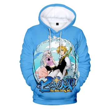 

Adult&Children 3D Printed Hooded Sweatshirts Casual Oversized 3XL 4XL Jumper Pullovers Seven Deadly Sins Figure Cosplay Costume