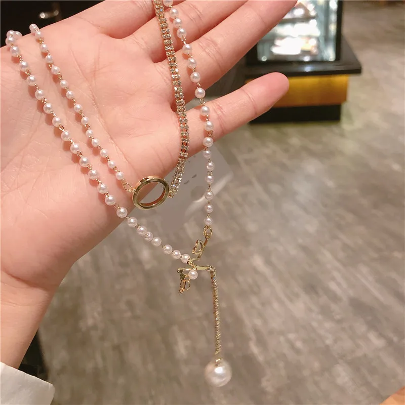 1 шт/2019 новый стиль свежее Золотое однослойное круглое кольцо с пряжкой жемчужное