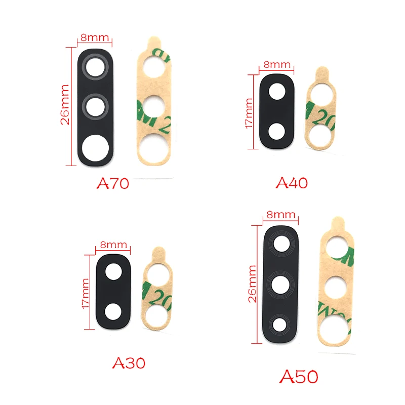 

Camera Glass Lens Back Rear Camera Glass Lens with Glue For Samsung Galaxy A10 A20 A30 A40 A50 A60 A70 Repair Spare Par