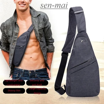 

sen-mai small anti-theft bagpack sling one shoulder sport bag waterproof travel small chest bag slim mini crossbody bag dropship
