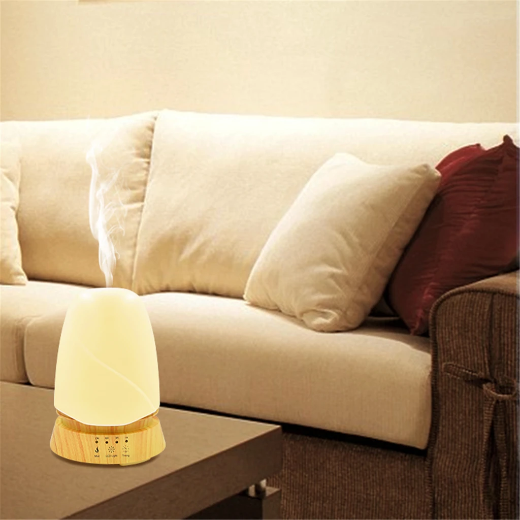 350ml Creative 7 Color LED Light Aromatherapy Atomizer Essential Oil Diffuser Aromatherapy Humidifier UK Plug